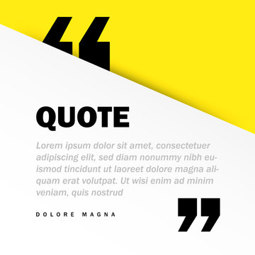 Wall Mural - Square Motivation Quote Template Vector Background with Realistic Soft Shadows in Material Design. Good for Inspirational Text, Quotes etc. Horizontal Layout.