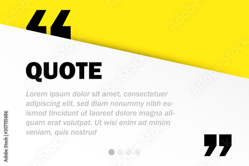 Fotografía Rectangle Motivation Quote Template Vector Background with Realistic Soft Shadows in Material Design