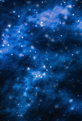 Wall Mural - stars, planet and galaxy in cosmos universe, space and time travel science background