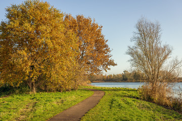 Sticker - Curved path next to a lake