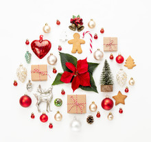 Christmas Traditional Treats And Decorations Concept