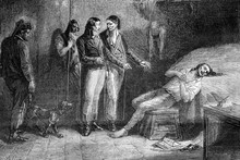 Death Of Nicolas De Condorcet. Girondin, Philosopher And Mathematician. Marquis. Born 1743, Died 1794. French Revolution. Antique Illustration. 1890.