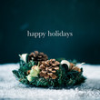 © nito - christmas wreath and text happy holidays
