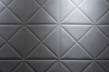 Modern gray leather wall geometric shape interior decoration for background