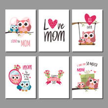 Mothers Day Greeting Cards Set
