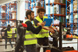 © Stock Rocket - Training on a forklift, managers and workers