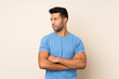 © luismolinero - Young handsome man over isolated background portrait