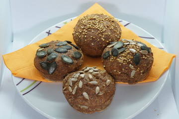 Freshly baked bread with macro lens in best quality scanned