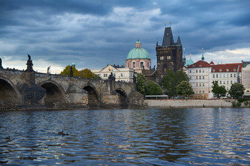 Wall Mural - prague castle and river