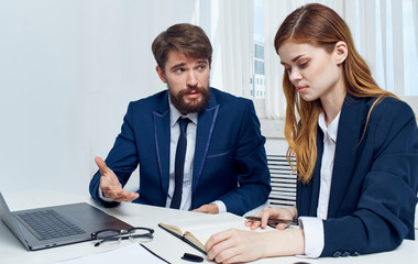 Wall Mural - business people working together in office