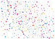 © uncleaux - Festive color triangle confetti background. Abstract frame confetti texture for holiday, postcard, poster, website, carnival, birthday, children's parties. Cover confetti mock-up. Wedding card layout