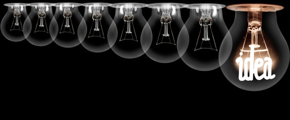 Sticker - Light Bulbs Idea Concept