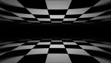 Abstract Checkerboard Landscape Seamless Looping/ 4k Animation Of An Abstract Black And White Tiles 3d Landscape Background With Checkerboard Seamless Looping