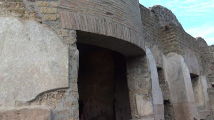 Wall Mural - Italy, Pompeii, archaeological area, remains of the city buried by the eruption of ashes and rocks of Vesuvius in 79.