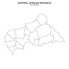  vector map of Central African Republic isolated on white background