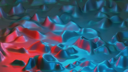 Wall Mural - Loopable abstract fluid red and blue motion background wave. 3D rendering