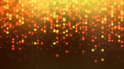 Wall Mural - flashing orange led light retro decoration blurred background