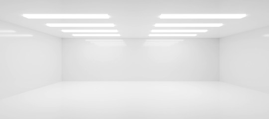 Wall Mural - abstract white background architecture glossy room 3d render illustration