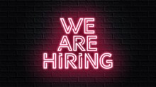 Red Neon Video Animation We Are Hiring