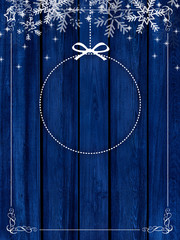 Wall Mural - Christmas winter holiday blue background