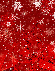 Wall Mural - Christmas winter holiday red background