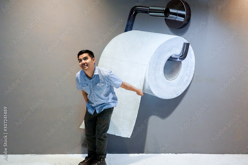 Man Toilet Paper