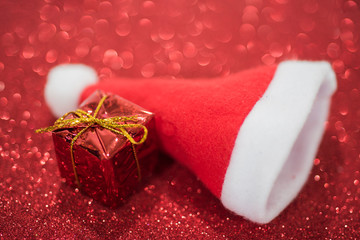 Wall Mural - Christmas abstract photo. Christmas decoration with small design elements. Happy 2020 New Year!