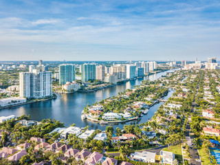 Flight over the Atlantic Coast of South Florida