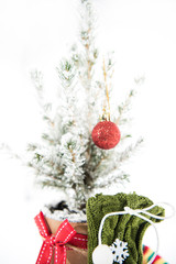 Wall Mural - Christmas abstract photo. Christmas decoration with small design elements. Happy 2020 New Year!