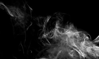 Smoke on black background