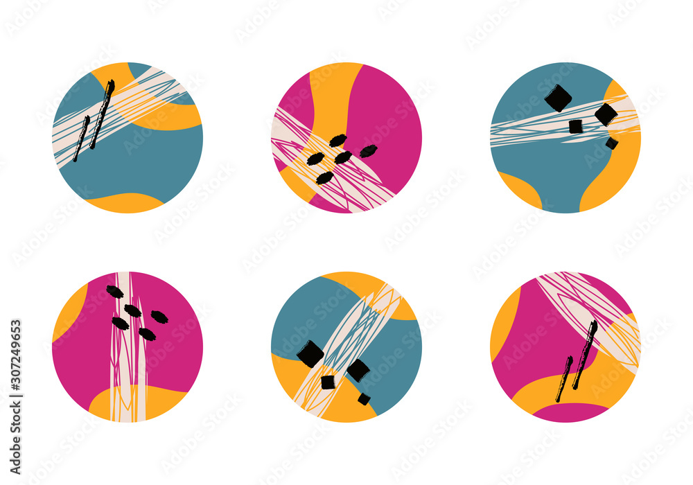 Issue Highlight Shape Vector set of various colorful highlight covers for social media ...
