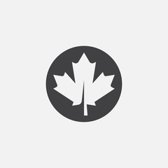 Wall Mural - maple leaf logo template vector icon illustration, maple leaf vector illustration, canadian vector s