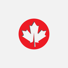 Wall Mural - maple leaf logo template vector icon illustration, maple leaf vector illustration, canadian vector s