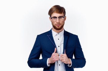 Wall Mural - portrait of young man with card