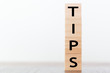 © raquel - Tips written on wooden cubes