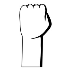 Sticker - hand human fist isolated icon