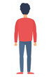 © Gstudio - young man back avatar character icon