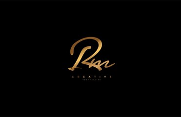 Monogram Signature Letter Rm Logotype