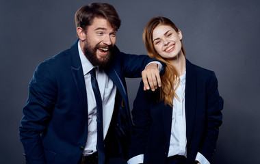 Wall Mural - portrait of a young man and woman