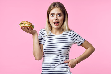 Canvas Print - woman with cake