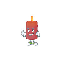 Canvas Print - Call me cute red candle mascot cartoon style