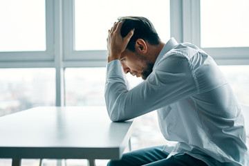 Poster - portrait of young man in office