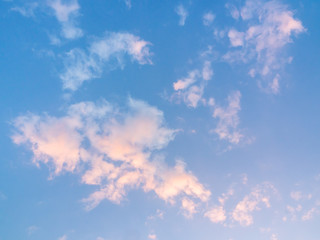 beautiful golden clouds on sunset sky background.