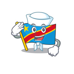 Poster - Mascot of Cute flag democratic republic Sailor cartoon character