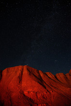 Night Sky And Red Rock