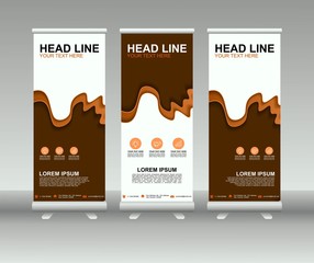 Wall Mural - Roll up banner stand. Modern vertical flag Banner template design with abstract background can be used for Annual Report, Cover, Flyer, Magazine, Presentation, Poster, Web banner, Website