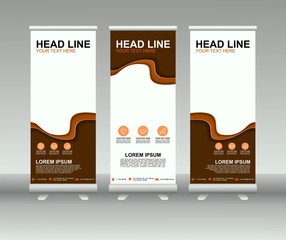 Wall Mural - Roll up banner stand. Modern vertical flag Banner template design with abstract background can be used for Annual Report, Cover, Flyer, Magazine, Presentation, Poster, Web banner, Website