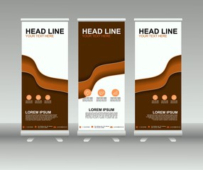 Wall Mural - Roll up banner stand. Modern vertical flag Banner template design with abstract background can be used for Annual Report, Cover, Flyer, Magazine, Presentation, Poster, Web banner, Website