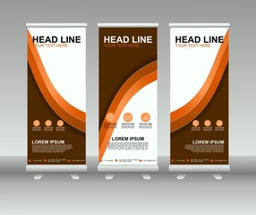 Wall Mural - Roll up banner stand. Modern vertical flag Banner template design with abstract background can be used for Annual Report, Cover, Flyer, Magazine, Presentation, Poster, Web banner, Website
