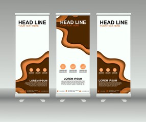 Wall Mural - Roll up banner stand. Modern vertical flag Banner template design with abstract background can be used for Annual Report, Cover, Flyer, Magazine, Presentation, Poster, Web banner, Website